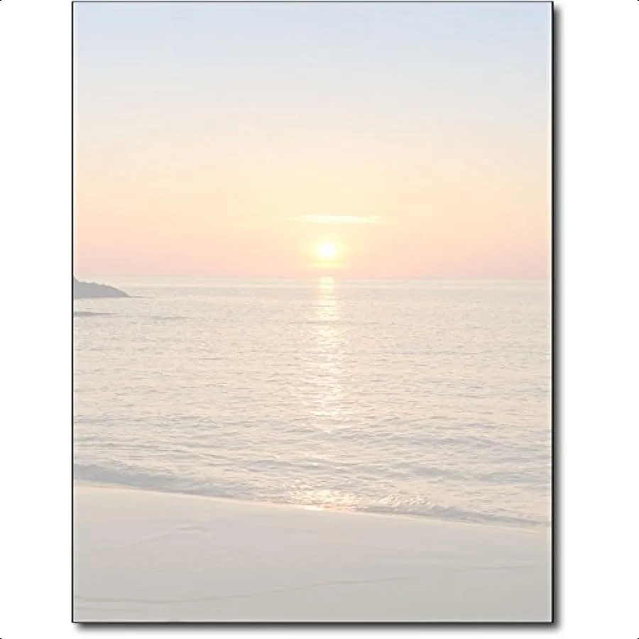 Канцелярская бумага Beach Sunset, 80 листов фирменных бланков для струйных лазерных принтеров
Канцелярская бумага Beach Sunset, 80 листов фирменных бланков для струйных лазерных принтеров