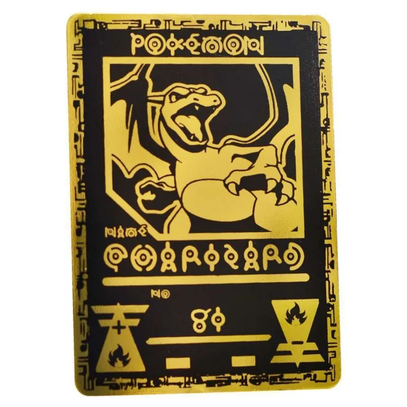 DIY Custom Pokemon Pocket Monsters Metal Trading Cards Charizard Pikachu Eevee Gengar Creative Hobby Gift for Fans
DIY Custom Pokemon Pocket Monsters Metal Trading Cards Charizard Pikachu Eevee Gengar Creative Hobby Gift for Fans