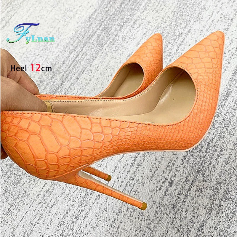 Designer Sexy Pointed Toe Pumps 2025 New Fashion Snake Skin Orange Women Shoes Plus Size 45 Woman Club Party 8-12CM High Heels
Designer Sexy Pointed Toe Pumps 2025 New Fashion Snake Skin Orange Women Shoes Plus Size 45 Woman Club Party 8-12CM High Heels
