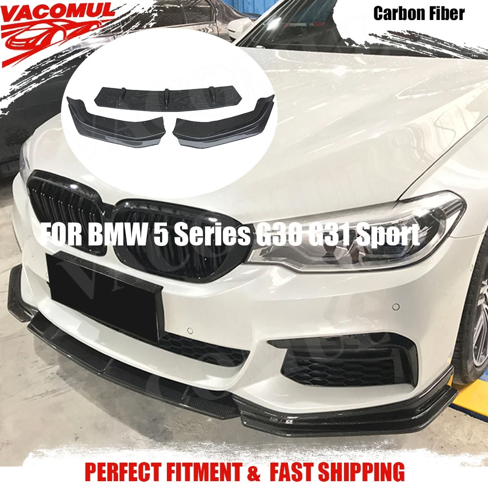 VACOMUL Carbon Fiber ABS Front Bumper Lip Splitters for BMW 5 Series G30 G31 Sport 2017-2019 Head Chin Shovel Trims Car Styling
VACOMUL Carbon Fiber ABS Front Bumper Lip Splitters for BMW 5 Series G30 G31 Sport 2017-2019 Head Chin Shovel Trims Car Styling