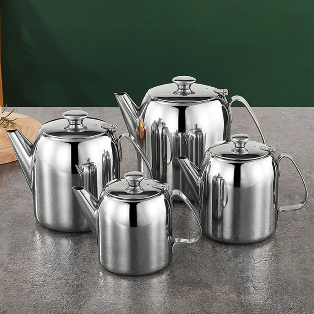 Drinkware Short Spout Stainless Steel Coffee Pot with Handle Not Fragile Teapot Silver Thickened Cold Kettle Hotel
Drinkware Short Spout Stainless Steel Coffee Pot with Handle Not Fragile Teapot Silver Thickened Cold Kettle Hotel