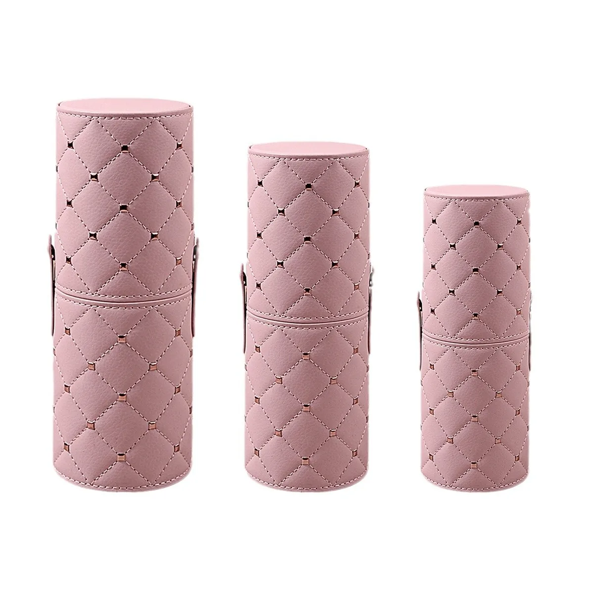 Pink Studded PU Leather Makeup Brush Holder – Dustproof Cosmetic Organizer with Lid, Portable Cosmetic Brush Holder
Pink Studded PU Leather Makeup Brush Holder – Dustproof Cosmetic Organizer with Lid, Portable Cosmetic Brush Holder