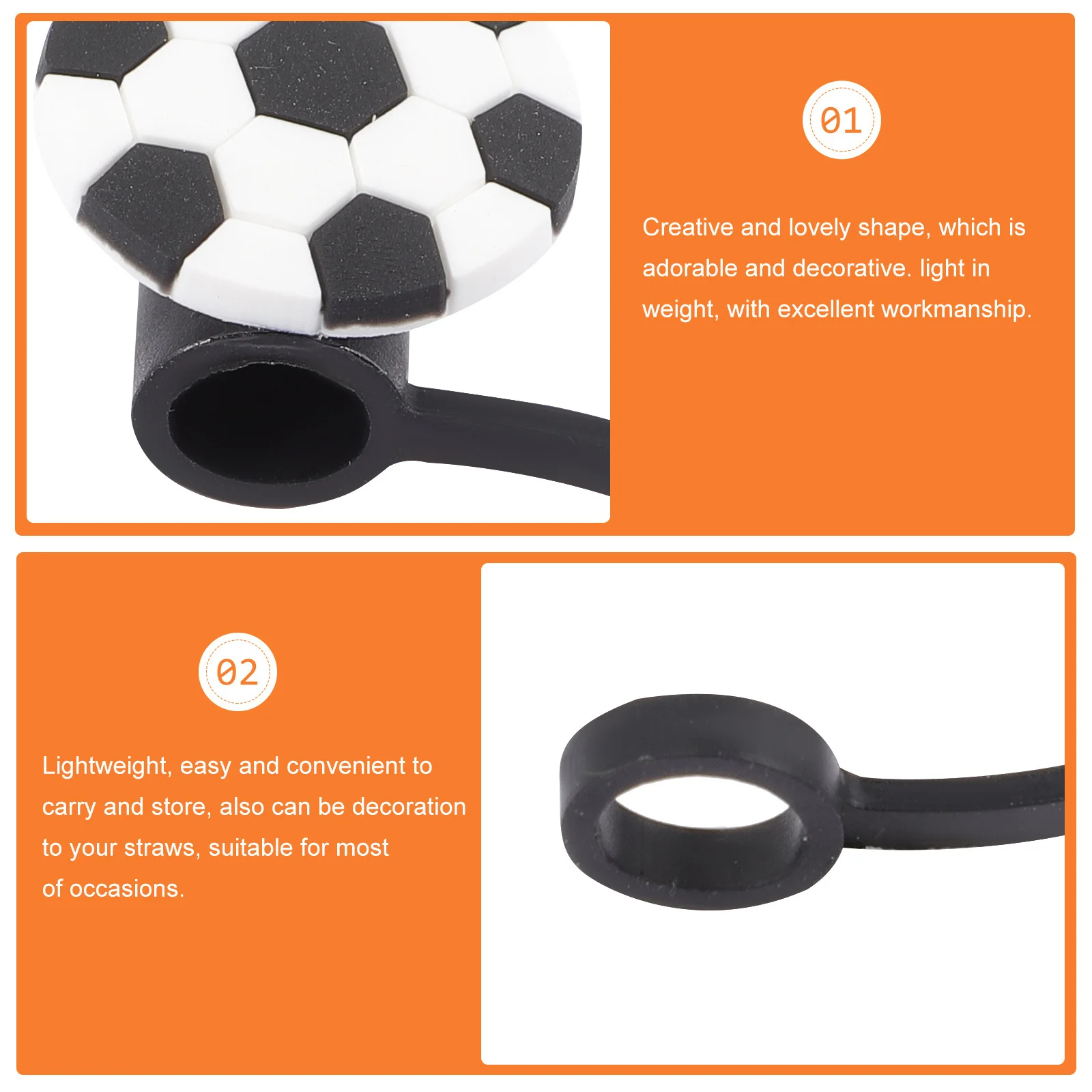 10pcs Silicone Straw Tip Cover Reusable Drinking Straw Caps For Water Bottles Airtight Dust-Proof Outdoor Travel Use Lightweight
10pcs Silicone Straw Tip Cover Reusable Drinking Straw Caps For Water Bottles Airtight Dust-Proof Outdoor Travel Use Lightweight