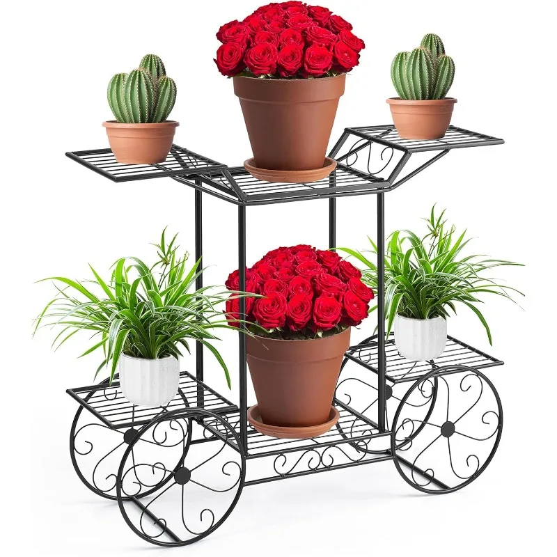 Garden Cart Stand & Flower Pot Plant Holder Display Rack, 6 Tiers, Parisian Style - Perfect for Home, Garden, Patio (Bla
Garden Cart Stand & Flower Pot Plant Holder Display Rack, 6 Tiers, Parisian Style - Perfect for Home, Garden, Patio (Bla