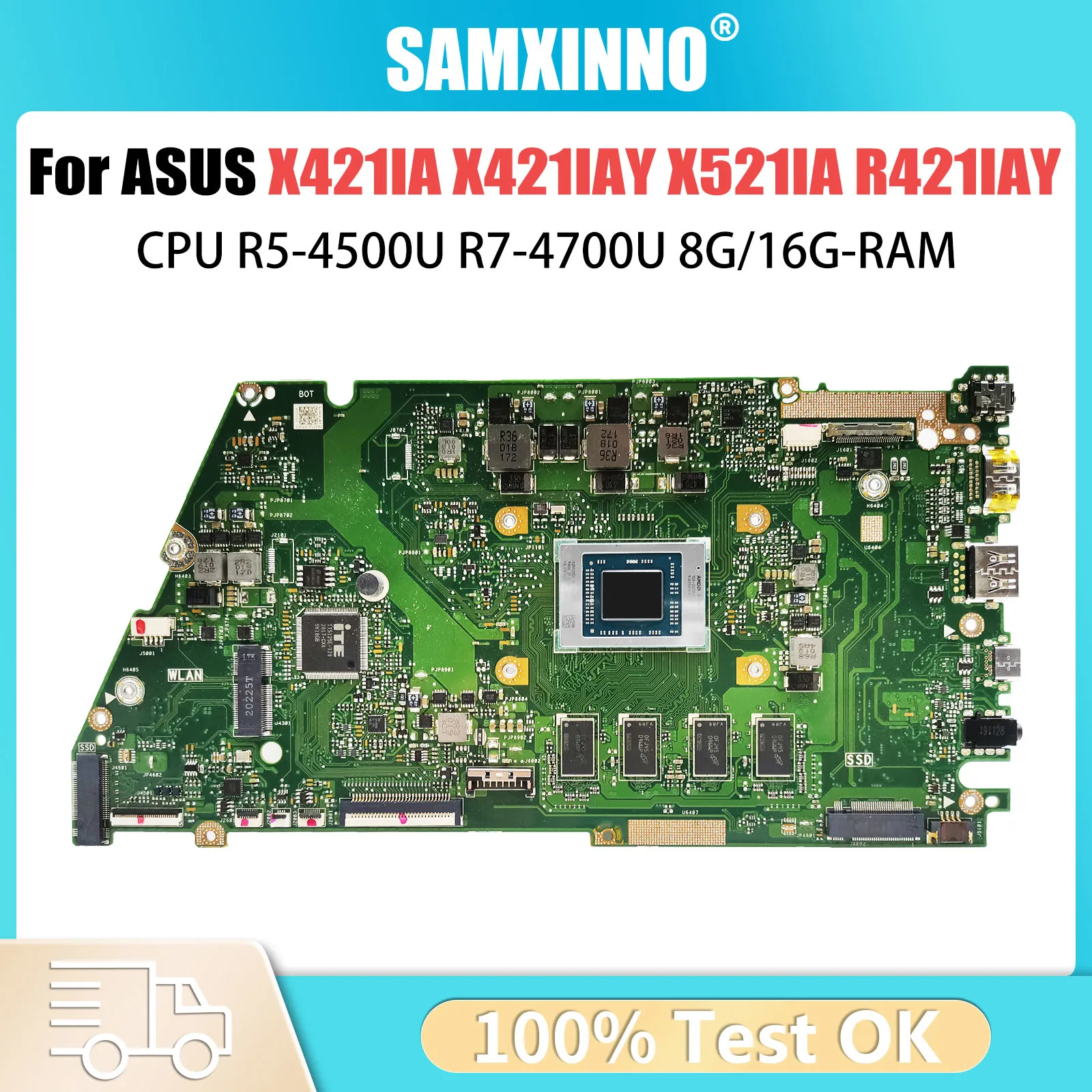 X421IA Laptop Motherboard For ASUS X421I X521IA X421IAY R421IAY M413IA KM413IA M513IA KM513I Mainboard R5 R7 8G 16G 100% Working
X421IA Laptop Motherboard For ASUS X421I X521IA X421IAY R421IAY M413IA KM413IA M513IA KM513I Mainboard R5 R7 8G 16G 100% Working