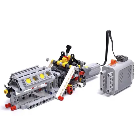 High-tech 4-speed variable transmission V8 engine kit Building Blocks Power Functions M Motor 8883 AA Battery Case 8881 toy PF