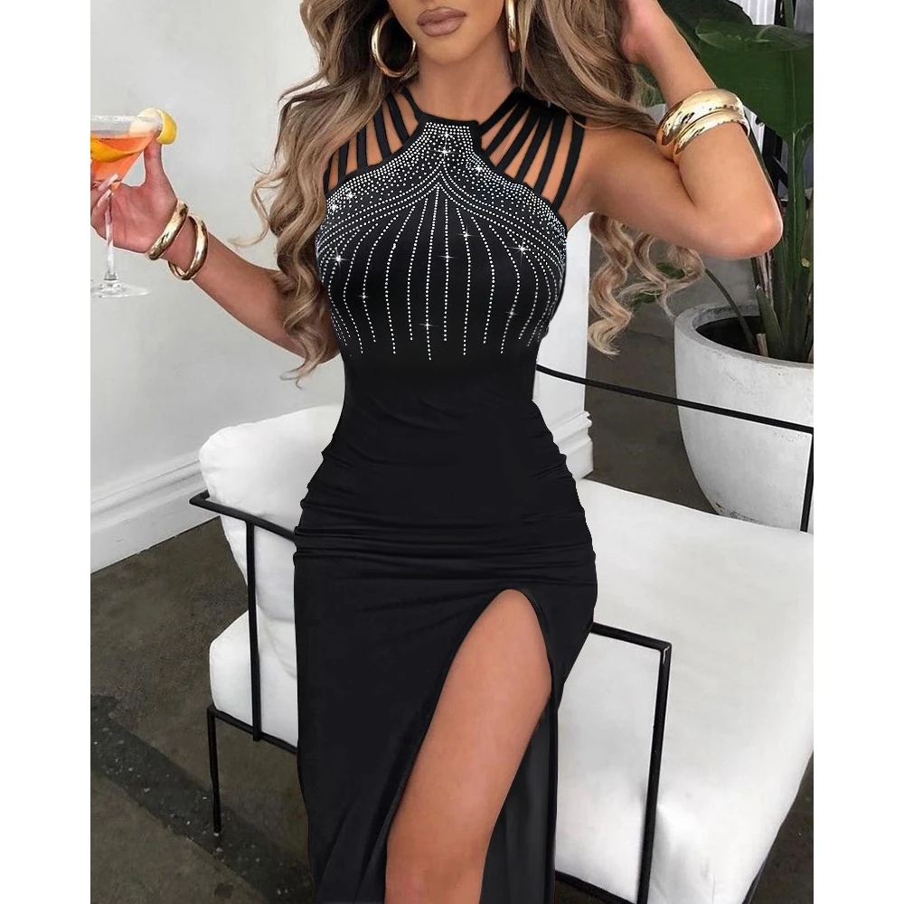 2023 Women's Sexy Spaghetti Strap Slim V-neck Prom Maxi Dress Femme Sling SleeveLless Sequins Evening Long Vestidos Party Gowns
2023 Women's Sexy Spaghetti Strap Slim V-neck Prom Maxi Dress Femme Sling SleeveLless Sequins Evening Long Vestidos Party Gowns