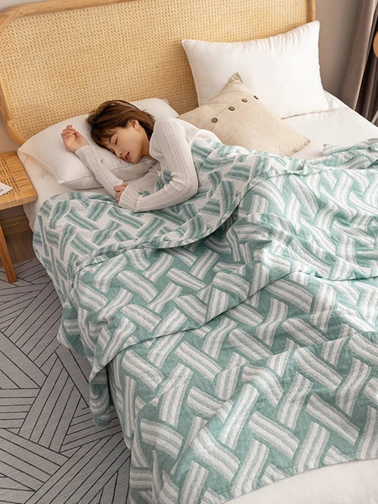 Lightweight Cotton Summer Blanket Office Nap Towel Cover Sofa Air Conditioned Single Person Geometric Pattern Japanese Sle
Lightweight Cotton Summer Blanket Office Nap Towel Cover Sofa Air Conditioned Single Person Geometric Pattern Japanese Sle