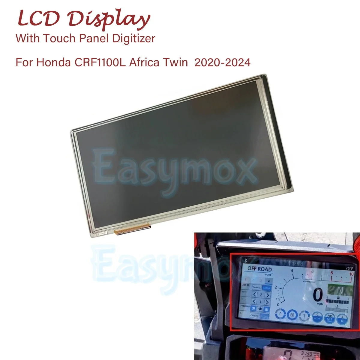 C065VAN01.1 6.5 Inch LCD Display with Touch Panel Digitizer for Honda CRF1100L Africa Twin 2020-2024 Motorcycle Dashboard Repair
C065VAN01.1 6.5 Inch LCD Display with Touch Panel Digitizer for Honda CRF1100L Africa Twin 2020-2024 Motorcycle Dashboard Repair