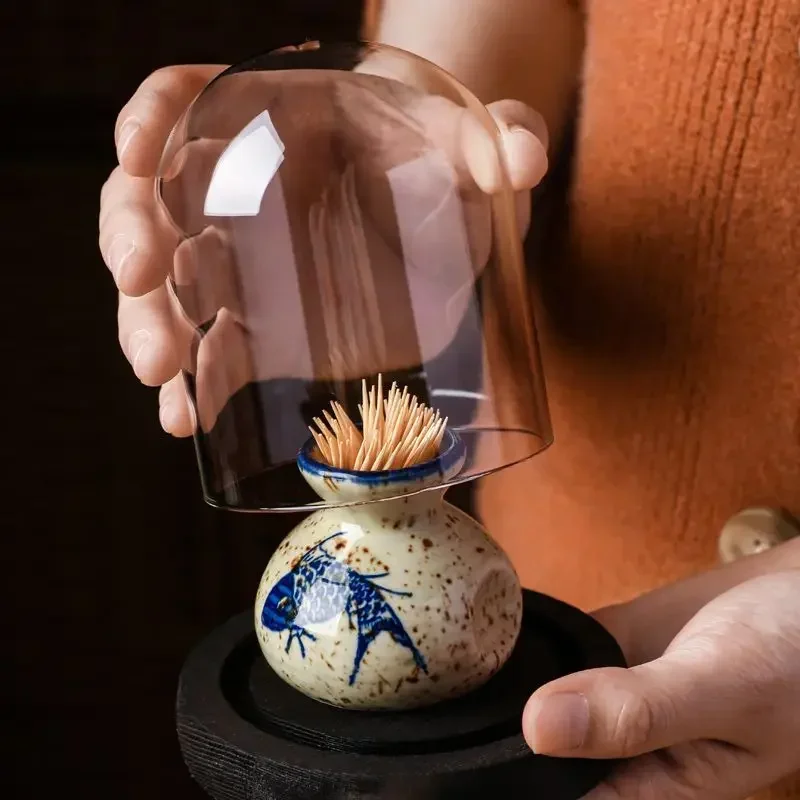 Ceramic Japanese Retro Toothbridge Barrel Can High end Restaurant Floss Cotton Swamp Storage Box cotton swab dispenser
Ceramic Japanese Retro Toothbridge Barrel Can High end Restaurant Floss Cotton Swamp Storage Box cotton swab dispenser
