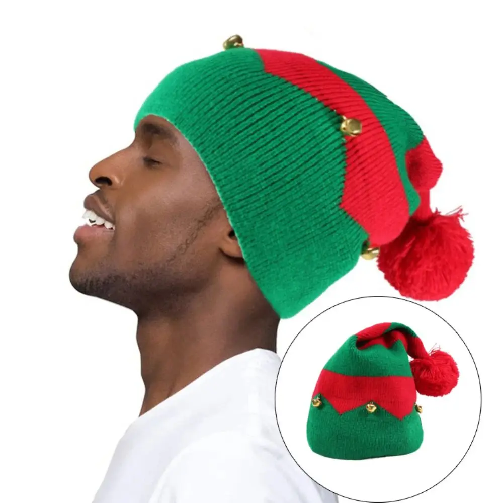 Creative With Pompom Christmas Knitted Beanies Hats Warm Knit Red Green Color Christmas Stripe Hat with Bells Crochet Cap Gift
Creative With Pompom Christmas Knitted Beanies Hats Warm Knit Red Green Color Christmas Stripe Hat with Bells Crochet Cap Gift