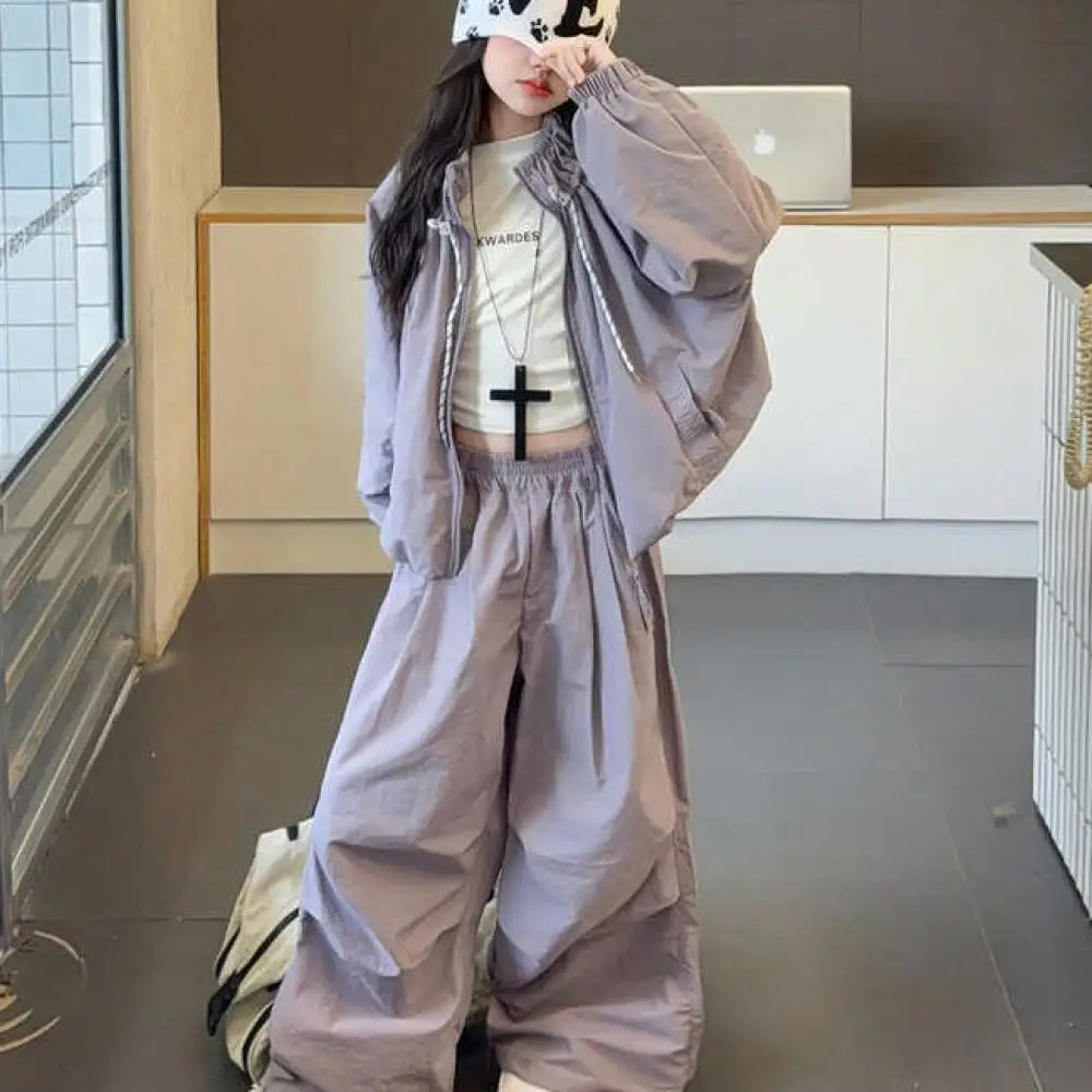 Kawaii модная рубашка на молнии с высоким воротом для девочек, комплект рабочих брюк, студенческое осеннее повседневное пальто, длинные брюки, комплект из 2 предметов, детская одежда
Kawaii модная рубашка на молнии с высоким воротом для девочек, комплект рабочих брюк, студенческое осеннее повседневное пальто, длинные брюки, комплект из 2 предметов, детская одежда