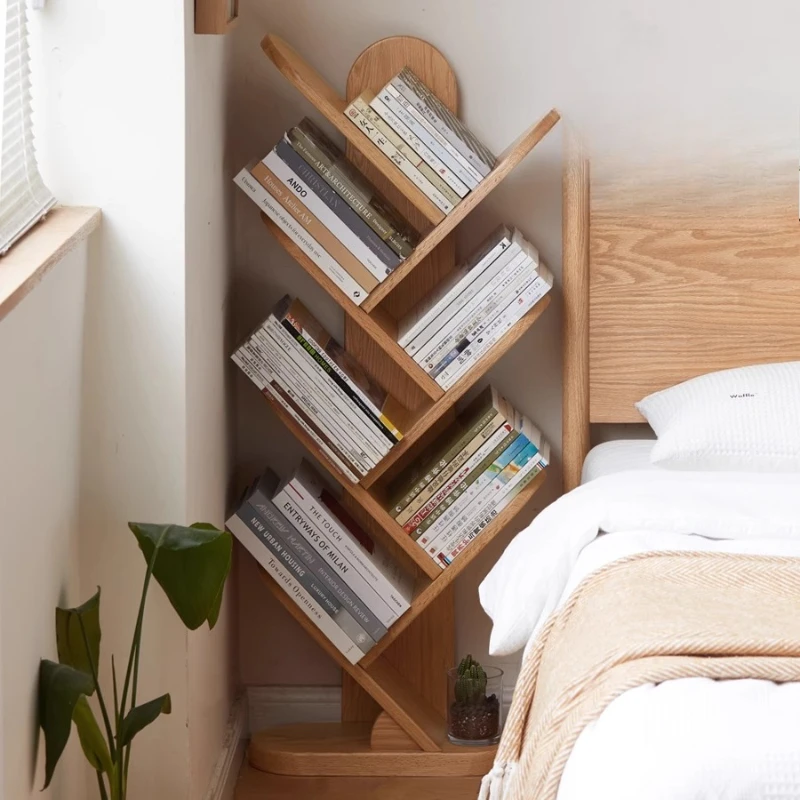 Solid wood bookshelf floor to wall tree-shaped storage rack corner shelf household multi-layer creative bookcase
Solid wood bookshelf floor to wall tree-shaped storage rack corner shelf household multi-layer creative bookcase