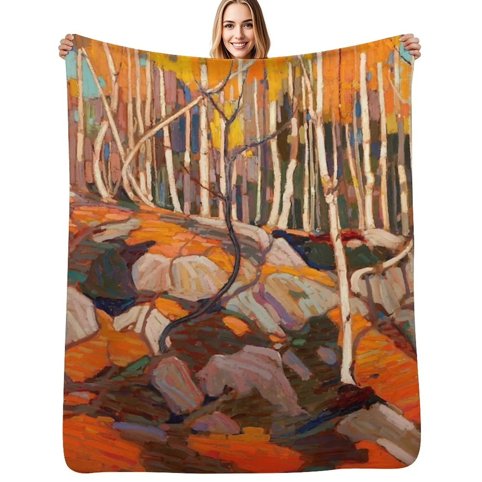 Tom Thomson - The Birch Grove, Autumn - 1915-16 Throw Blanket Bed covers Beautifuls Sofa Throw Plaid Blankets
Tom Thomson - The Birch Grove, Autumn - 1915-16 Throw Blanket Bed covers Beautifuls Sofa Throw Plaid Blankets