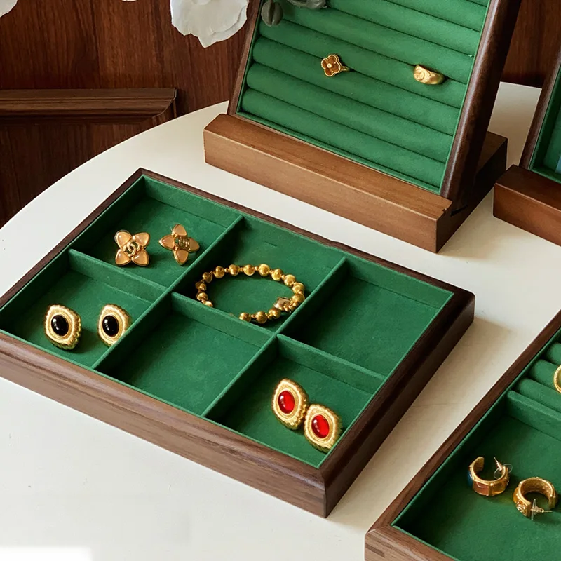 Wooden Jeweler Tray Green Storage Jewelry Trays Bracelet Earring Necklace Pallet Display Stand Storage Wedding Ring Container
Wooden Jeweler Tray Green Storage Jewelry Trays Bracelet Earring Necklace Pallet Display Stand Storage Wedding Ring Container
