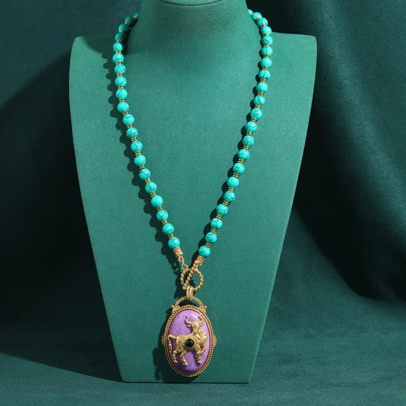 Vintage Jewelry Beads Necklace Natural Stone Animal Pendant Designer Cicada Wedding Seahorse Dog Luxury Woman 2026 Accessories
Vintage Jewelry Beads Necklace Natural Stone Animal Pendant Designer Cicada Wedding Seahorse Dog Luxury Woman 2026 Accessories