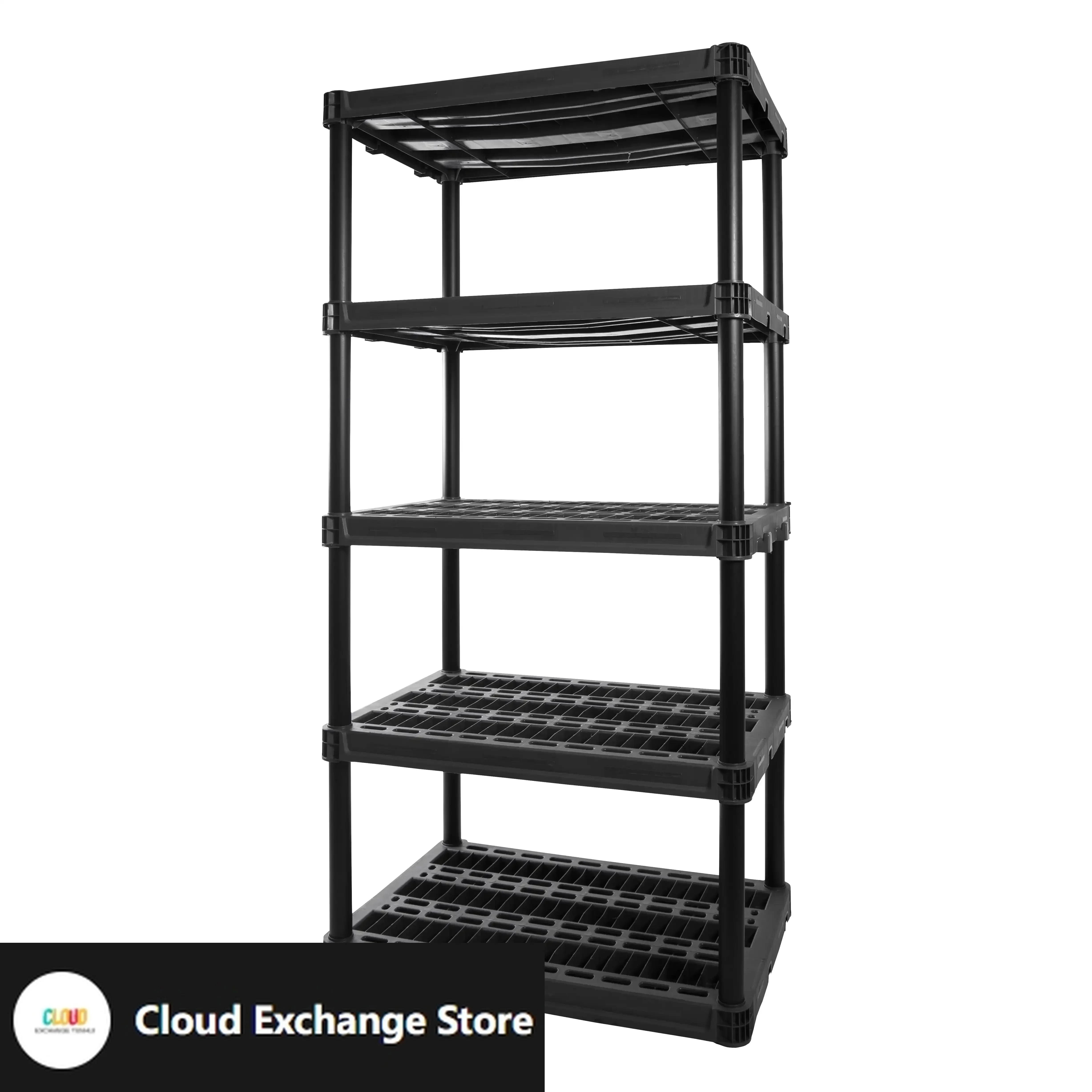 5-Shelf Extra Heavy Duty Plastic Storage Shelf Unit, 72.5” x 36” x 24”, 1000lb Capacity
5-Shelf Extra Heavy Duty Plastic Storage Shelf Unit, 72.5” x 36” x 24”, 1000lb Capacity