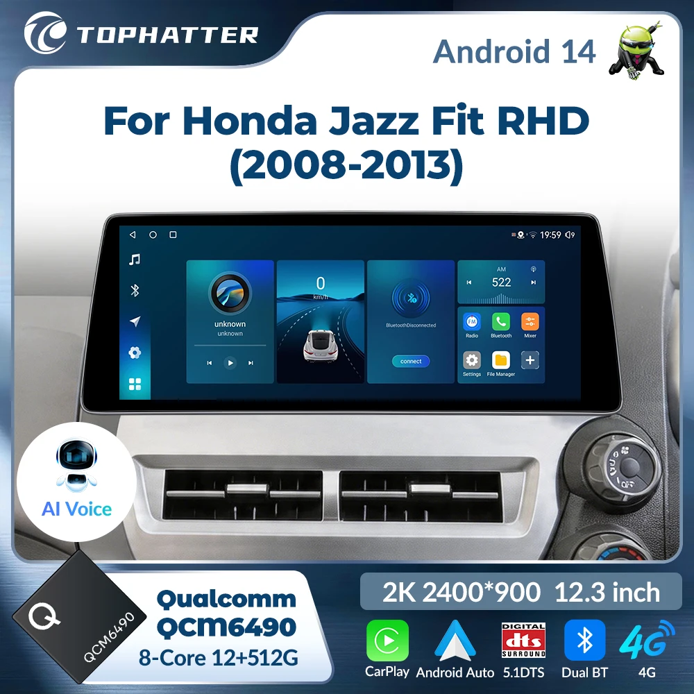 12,3-дюймовая автомагнитола для Honda Jazz 2008-2013, Qualcomm 6490, Android 15, 512 ГБ, мультимедийный видеоплеер, GPS, Carplay, 2K, головное устройство
12,3-дюймовая автомагнитола для Honda Jazz 2008-2013, Qualcomm 6490, Android 15, 512 ГБ, мультимедийный видеоплеер, GPS, Carplay, 2K, головное устройство