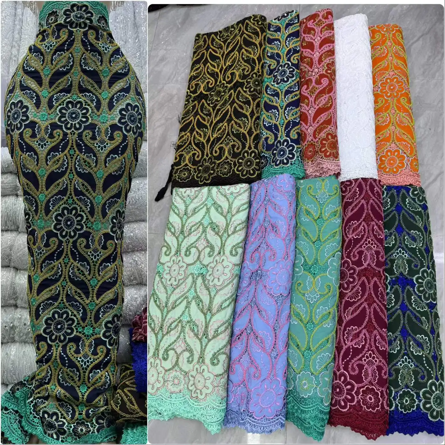 African Cord Lace Fabric 2026 High Quality 5 Yards Nigerian Embroidered Water Soluble Lace Fabric for Women Wedding Dresses Sew
African Cord Lace Fabric 2026 High Quality 5 Yards Nigerian Embroidered Water Soluble Lace Fabric for Women Wedding Dresses Sew