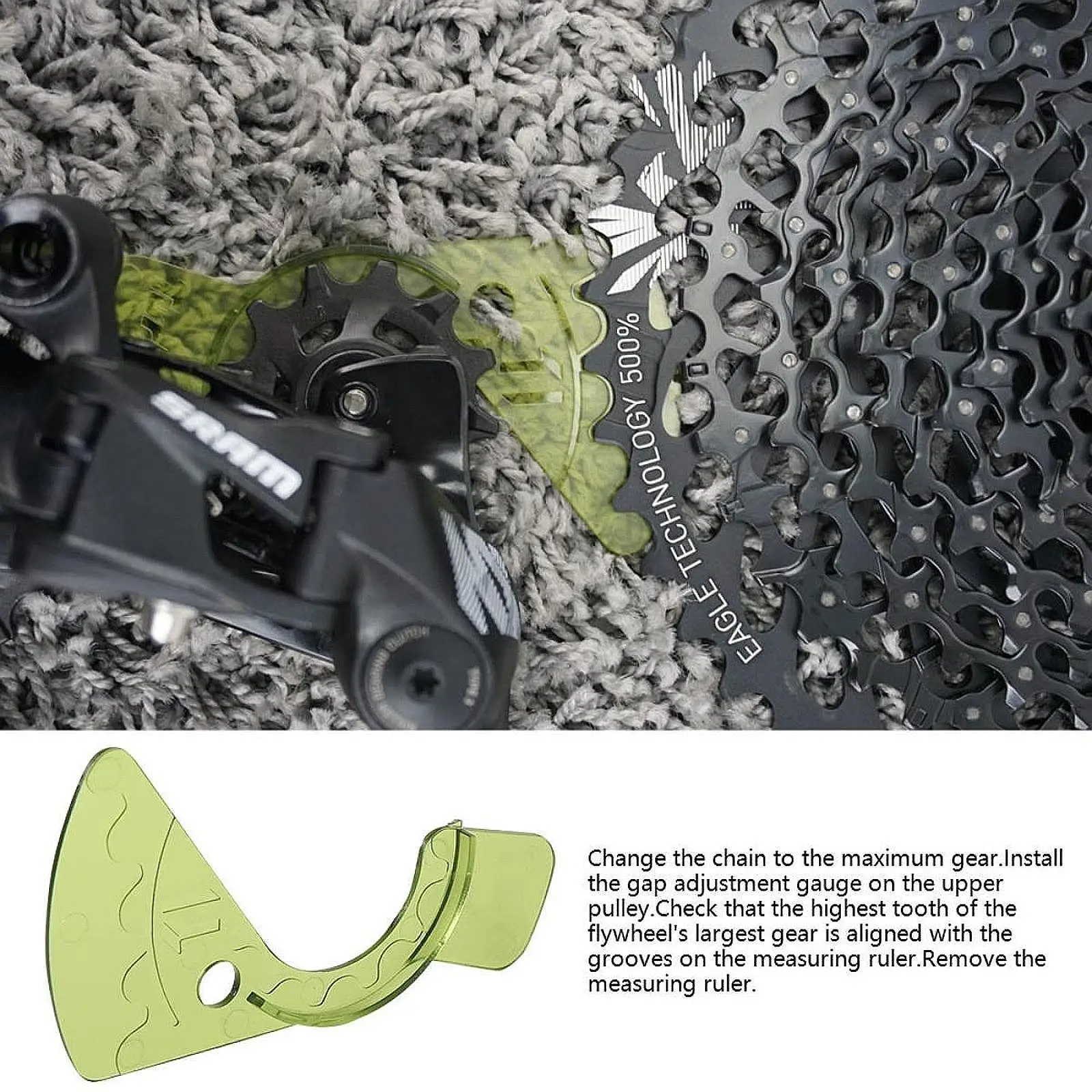 Durable PP Chain Gap Adjuster Gauge Bike Tool Set Derailleur Alignment Tool for GX NX 1x12 Road Mountain Bike
Durable PP Chain Gap Adjuster Gauge Bike Tool Set Derailleur Alignment Tool for GX NX 1x12 Road Mountain Bike