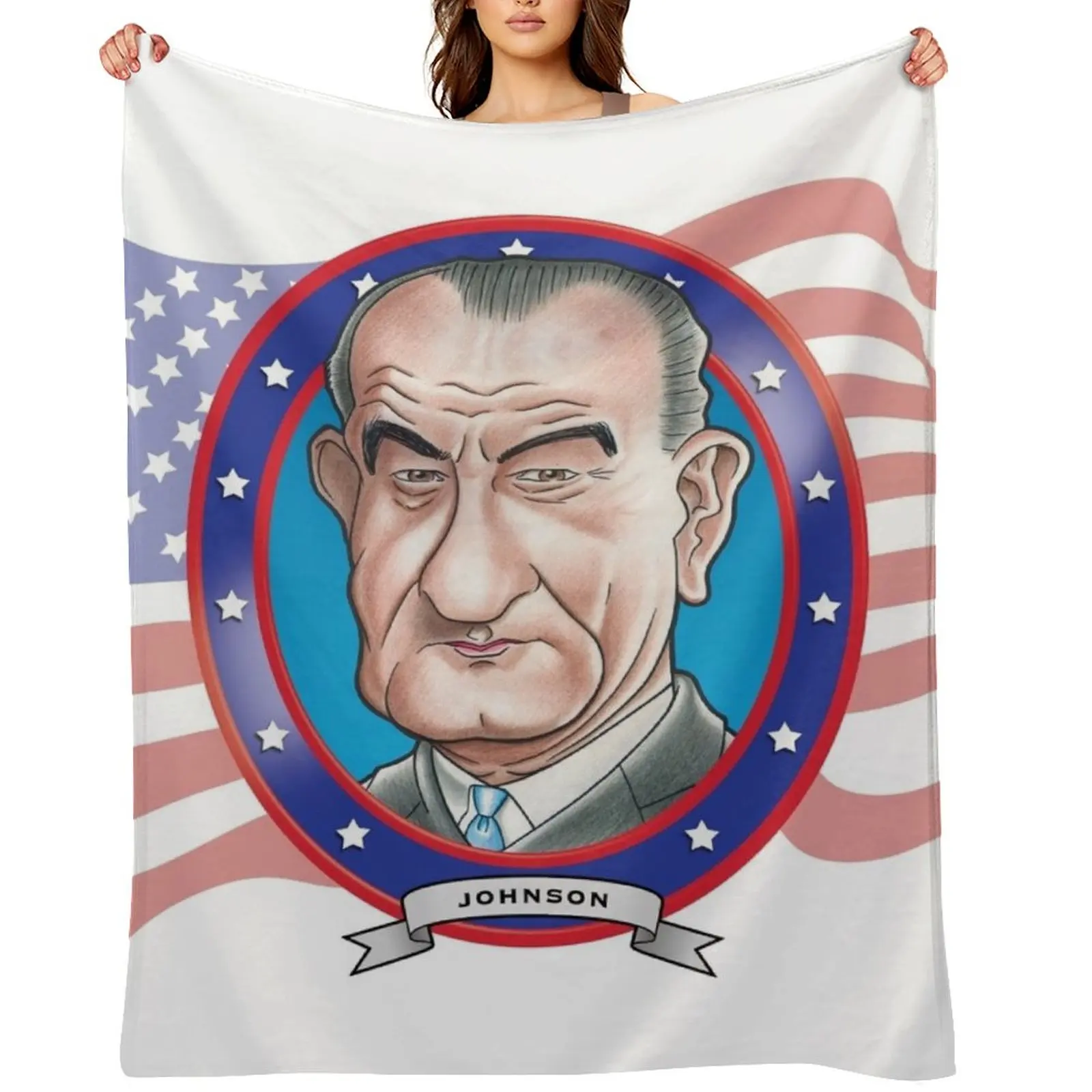 Lyndon B. Johnson Caricature Throw Blanket warm winter Travel Large wednesday Blankets
Lyndon B. Johnson Caricature Throw Blanket warm winter Travel Large wednesday Blankets