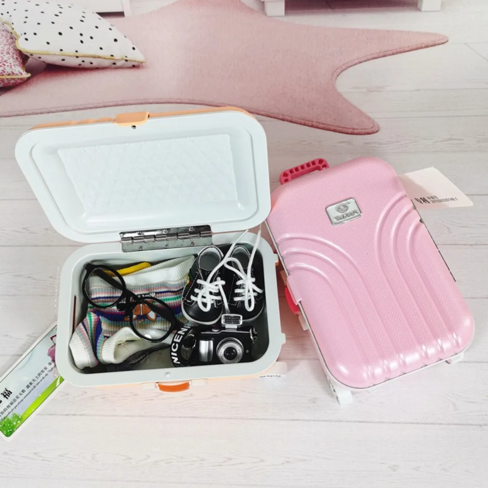 Vintage Dollhouse Miniature Suitcase Mini Scene Decor Miniature Portable Trunk Silver Pink Dolls Luggage Box Model
Vintage Dollhouse Miniature Suitcase Mini Scene Decor Miniature Portable Trunk Silver Pink Dolls Luggage Box Model