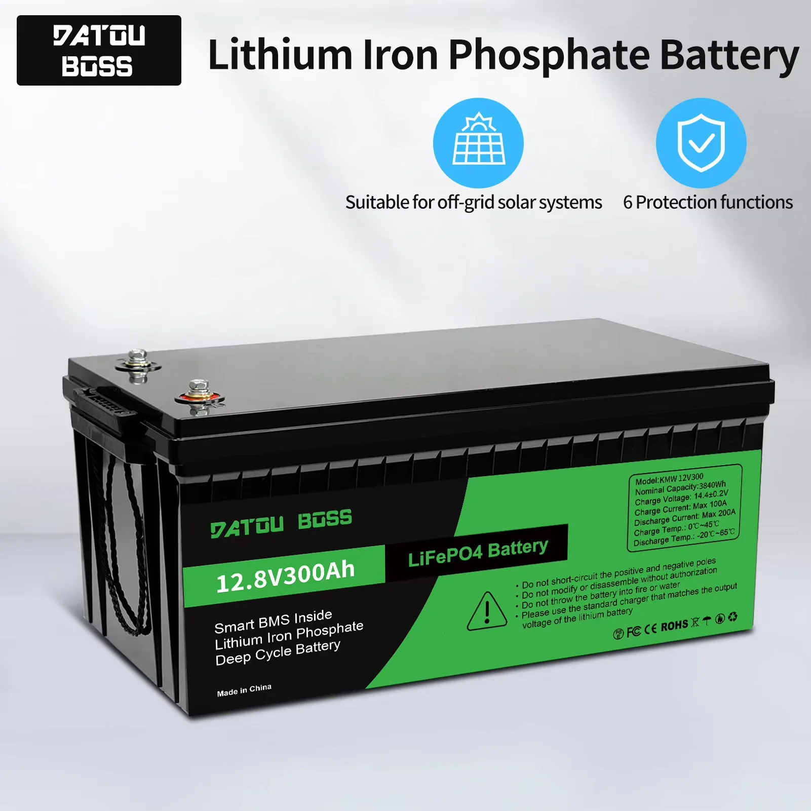 DATOUBOSS LiFePO4 Battery 12V200Ah And 12V300Ah Original Lithium Rechargeable BMS For Solar System RV Outdoor Travel Household
DATOUBOSS LiFePO4 Battery 12V200Ah And 12V300Ah Original Lithium Rechargeable BMS For Solar System RV Outdoor Travel Household