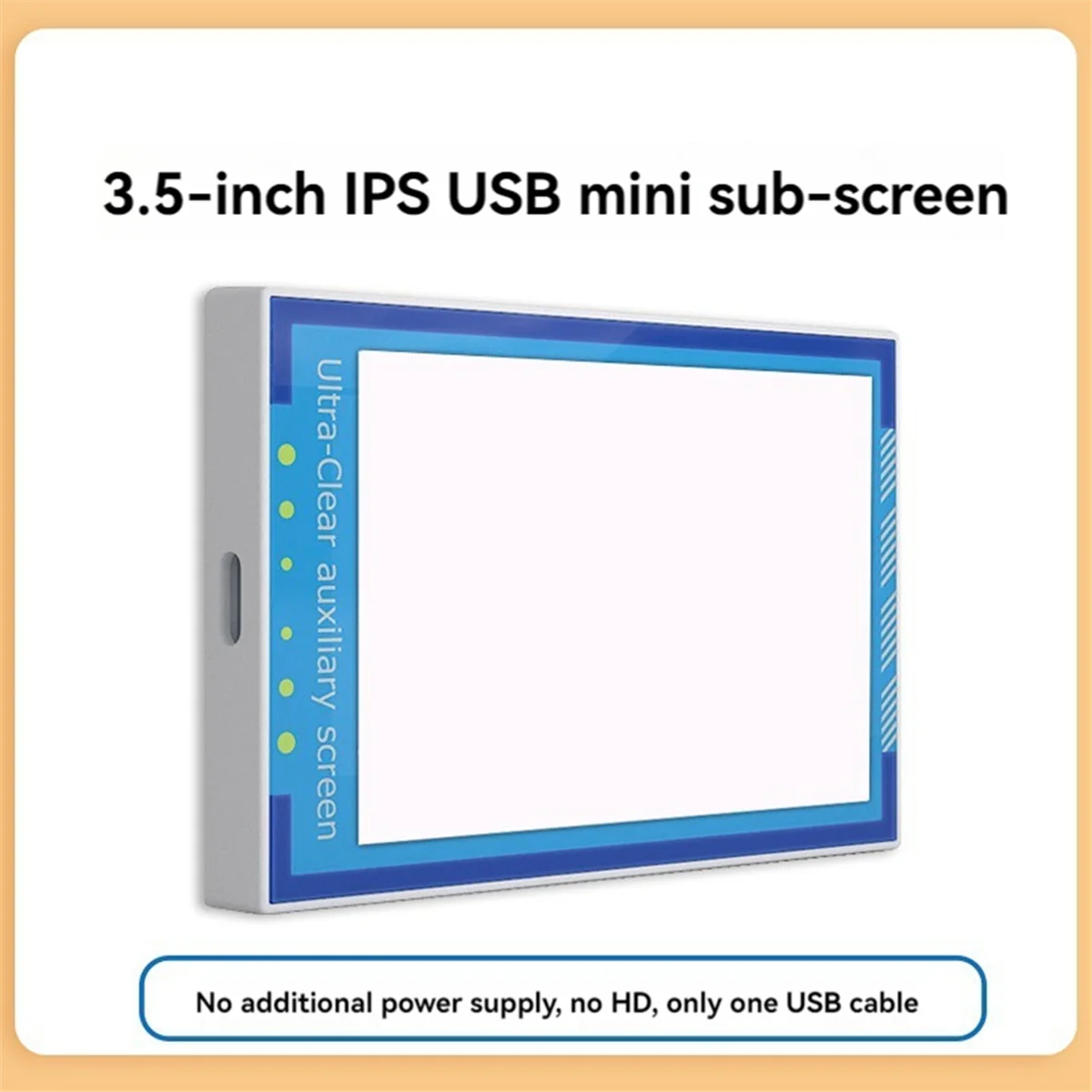 Эффективный 3,5-дюймовый дополнительный экран IPS TYPE-C для компьютера, дополнительный A
Эффективный 3,5-дюймовый дополнительный экран IPS TYPE-C для компьютера, дополнительный A