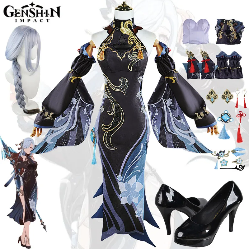 Shenhe Cosplay Costumes Genshin Impact Suits Wig Shoes Sexy Outfits Halloween Role Play Full Set Fishtail Hip Dress for Women
Shenhe Cosplay Costumes Genshin Impact Suits Wig Shoes Sexy Outfits Halloween Role Play Full Set Fishtail Hip Dress for Women
