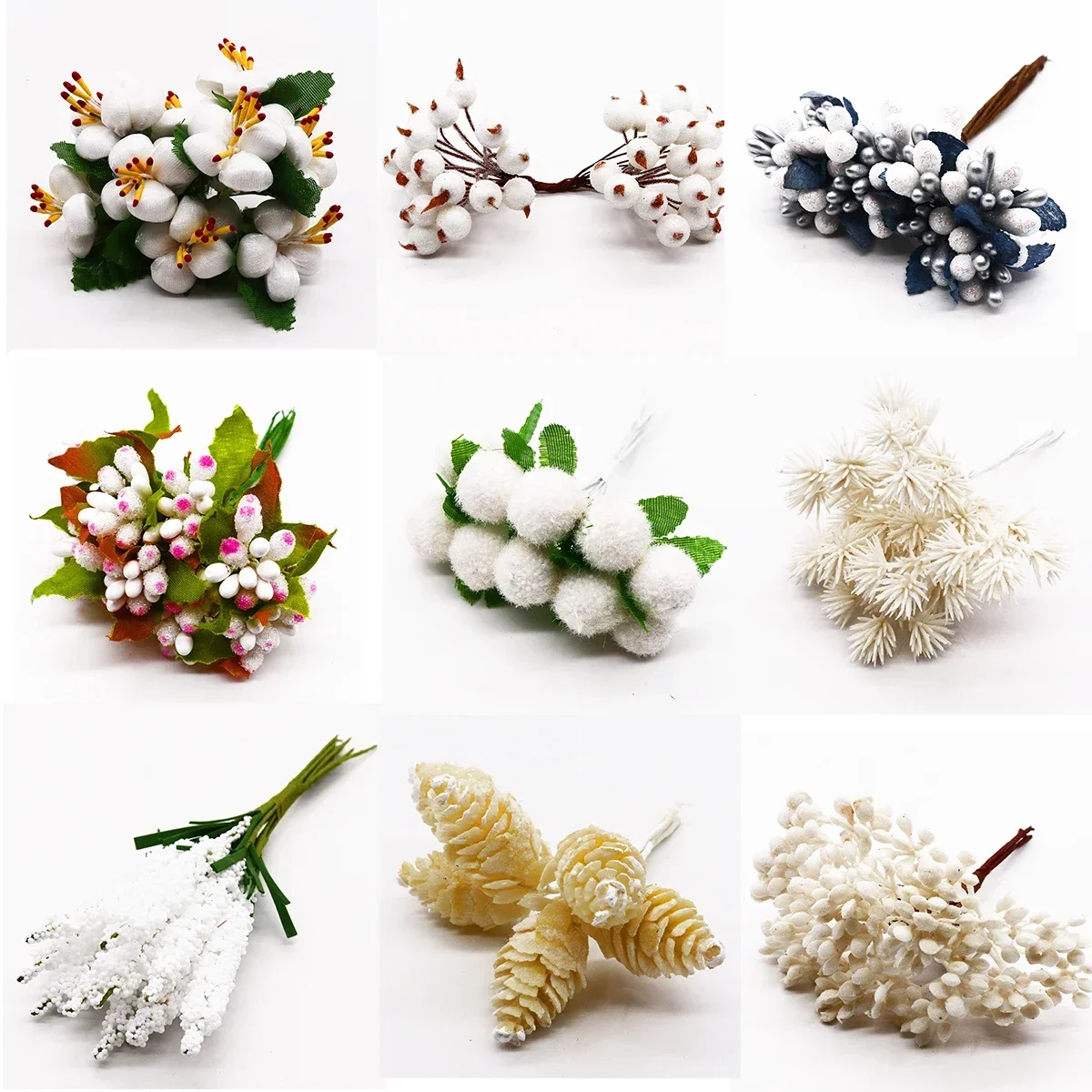 6/10/12/20/24/200pcs White Hybrid Flower Cherry Stamen Berries Bundle DIY Cake Christmas Wedding Gifts Box Wreaths Decor
6/10/12/20/24/200pcs White Hybrid Flower Cherry Stamen Berries Bundle DIY Cake Christmas Wedding Gifts Box Wreaths Decor