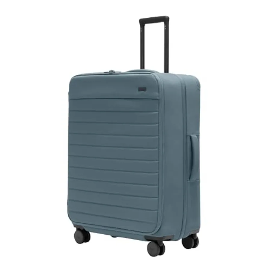 Softside checked suitcase for 2+ week trips, durable nylon exterior, black, expandable design with TSA-approved lock
Softside checked suitcase for 2+ week trips, durable nylon exterior, black, expandable design with TSA-approved lock