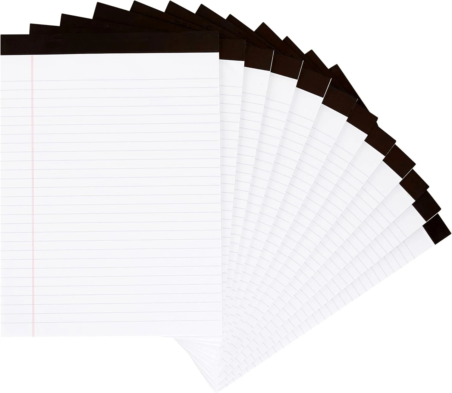Wide Ruled Lined Writing Notepads - 8.5 x 11.75 Inches, White, 12-Pack (50 Sheets Each)
Wide Ruled Lined Writing Notepads - 8.5 x 11.75 Inches, White, 12-Pack (50 Sheets Each)
