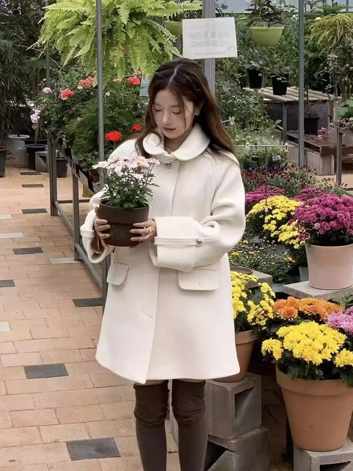 Ladies' Woolen Coat One Button Notch Collar Mid-Length Warm Winter Faion Commute Sle Loose Fit Long Sve Color
Ladies' Woolen Coat One Button Notch Collar Mid-Length Warm Winter Faion Commute Sle Loose Fit Long Sve Color