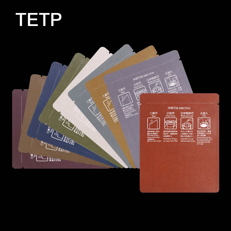TETP 100Pcs Colored Hanging Ear Drip Coffee Protable Aluminum Foil For Powder Tea Packaging Pocket Moisture-Proof Food Sealed
TETP 100Pcs Colored Hanging Ear Drip Coffee Protable Aluminum Foil For Powder Tea Packaging Pocket Moisture-Proof Food Sealed
