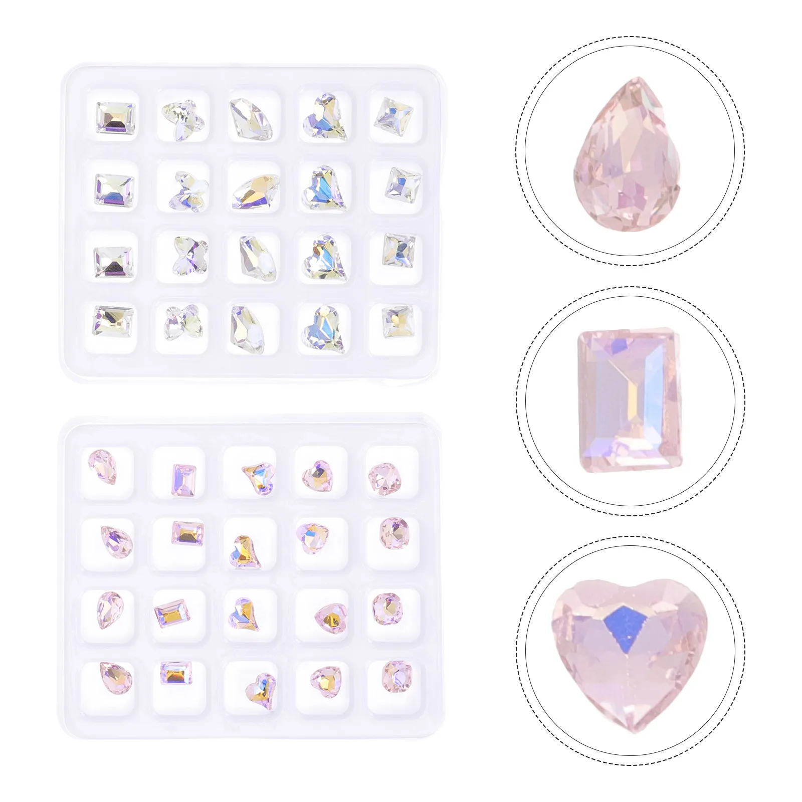 40Pcs Long-Lasting Sparkle Nail Art Rhinestones Premium Plastic Flatback Rhinestone Decor for DIY Nails Crafts Greeting Cards
40Pcs Long-Lasting Sparkle Nail Art Rhinestones Premium Plastic Flatback Rhinestone Decor for DIY Nails Crafts Greeting Cards