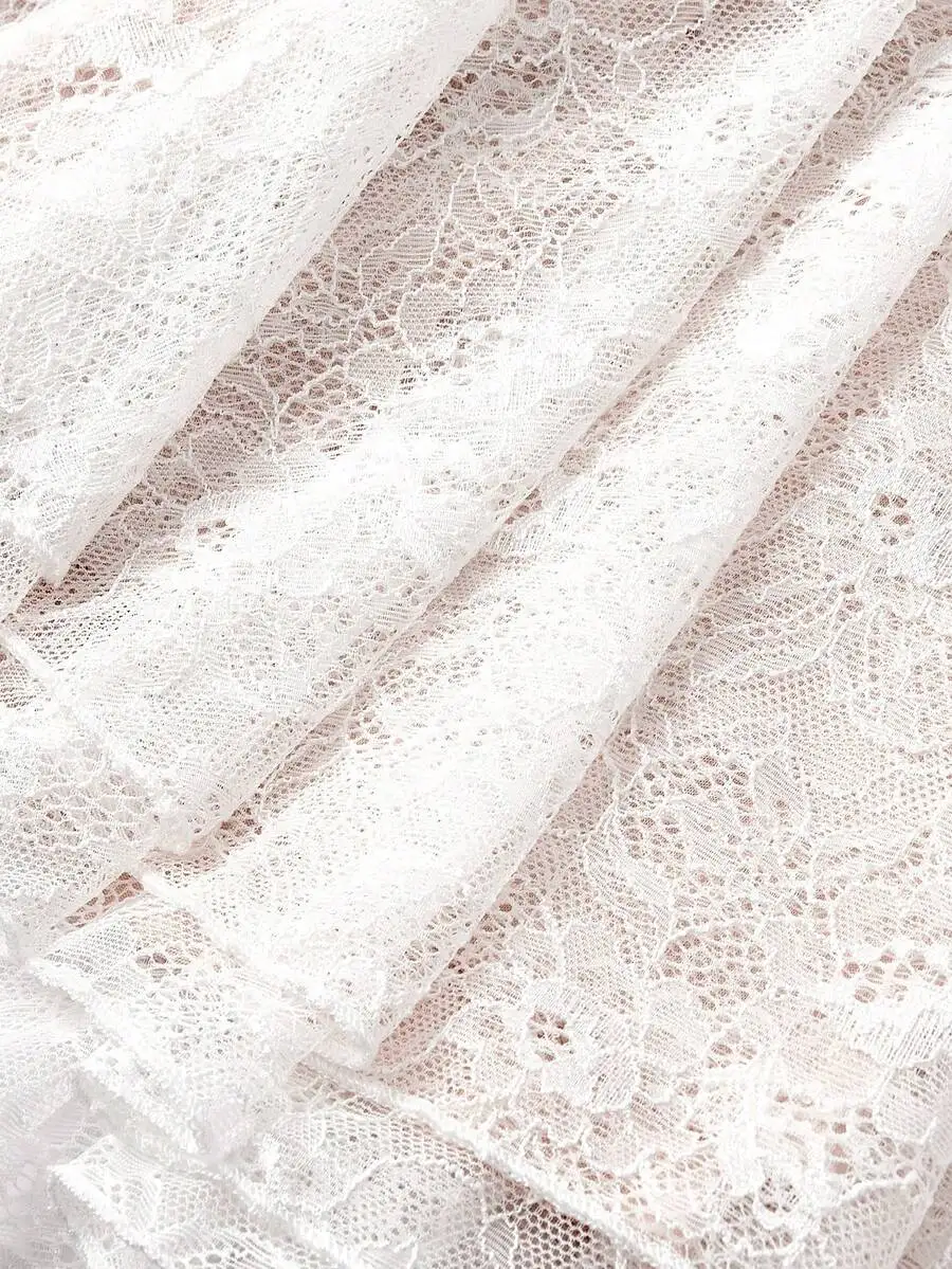 White Lace Asymmetric Shoulder Ruffle Hem Dress For Women Summer Party Beach Wedding Guest
White Lace Asymmetric Shoulder Ruffle Hem Dress For Women Summer Party Beach Wedding Guest