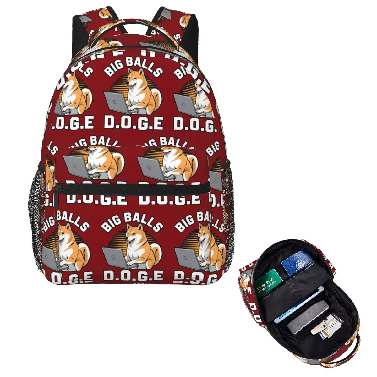 Doge Big Balls Student Backpack School Bag Hiking Travel Daypack for Men Women Fashion Bookbag Shoulder Bags
Doge Big Balls Student Backpack School Bag Hiking Travel Daypack for Men Women Fashion Bookbag Shoulder Bags