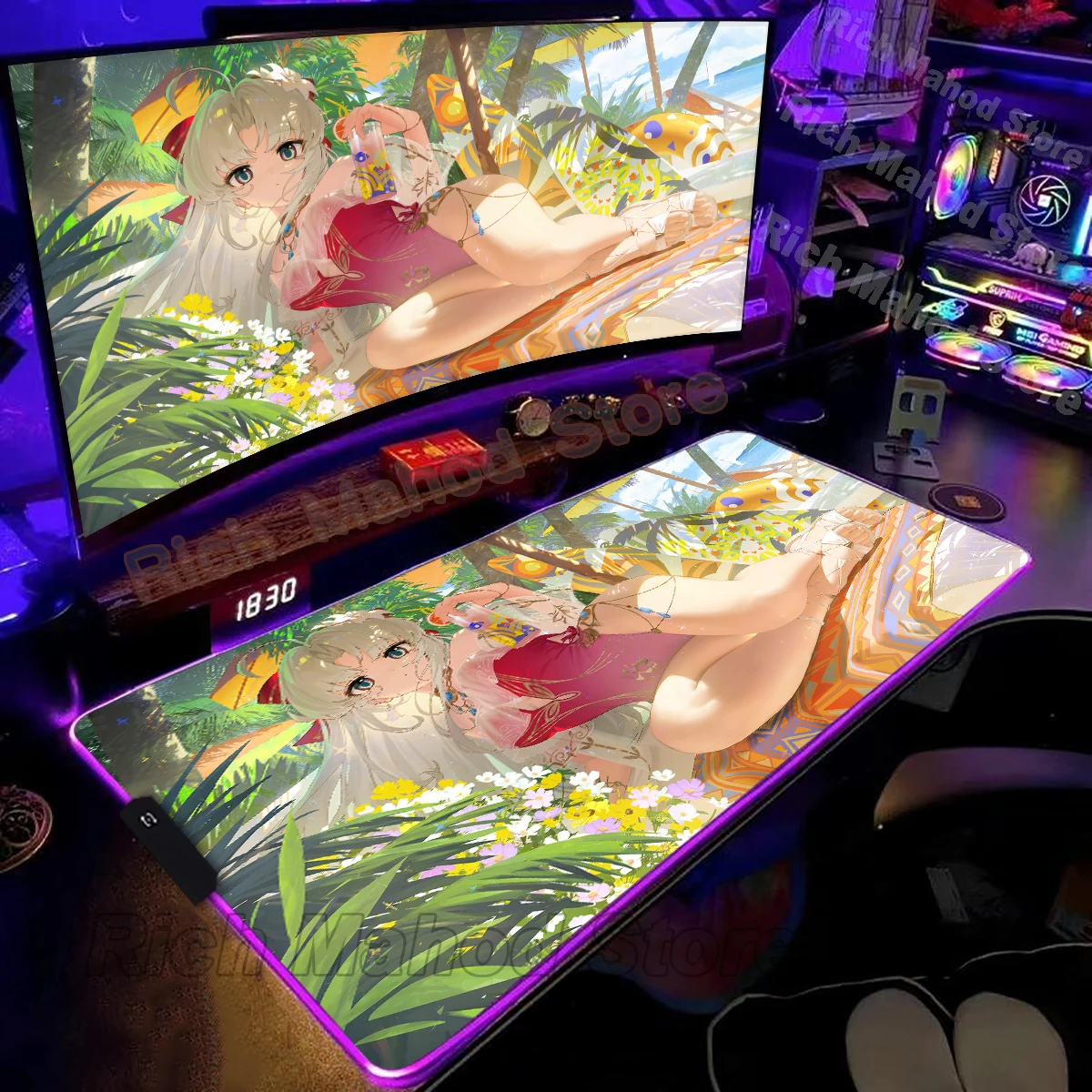 Wuthering Wave Mousepad Carlotta Montelli Mouse Pad RGB luminous Gaming Computer Desk Mat Table accessories Gamer Keyboard Mats
Wuthering Wave Mousepad Carlotta Montelli Mouse Pad RGB luminous Gaming Computer Desk Mat Table accessories Gamer Keyboard Mats