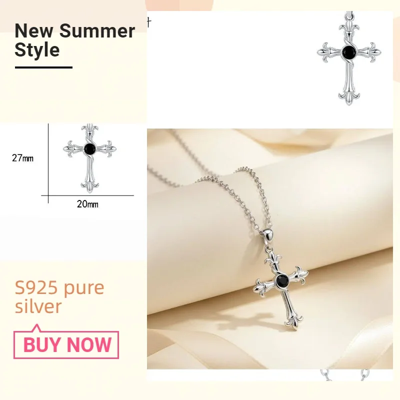 Pure silver 925 phoenix flower cross necklace - vintage luxury zircon pendant - men's necklace - punk style
Pure silver 925 phoenix flower cross necklace - vintage luxury zircon pendant - men's necklace - punk style