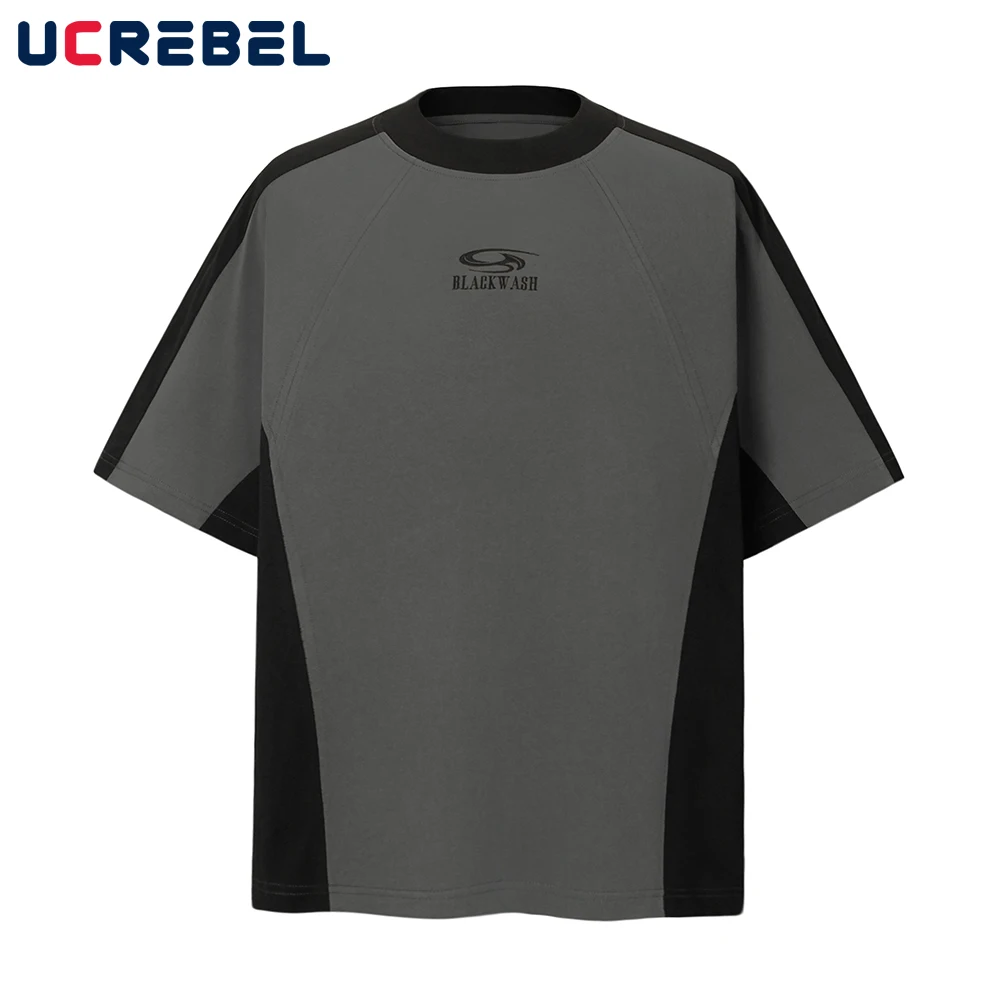 Contrast Paneled Short Sleeve T-shirt Mens Letter Embroidery Crew Neck Spliced Half-Sleeve Cotton Tee Men tops
Contrast Paneled Short Sleeve T-shirt Mens Letter Embroidery Crew Neck Spliced Half-Sleeve Cotton Tee Men tops