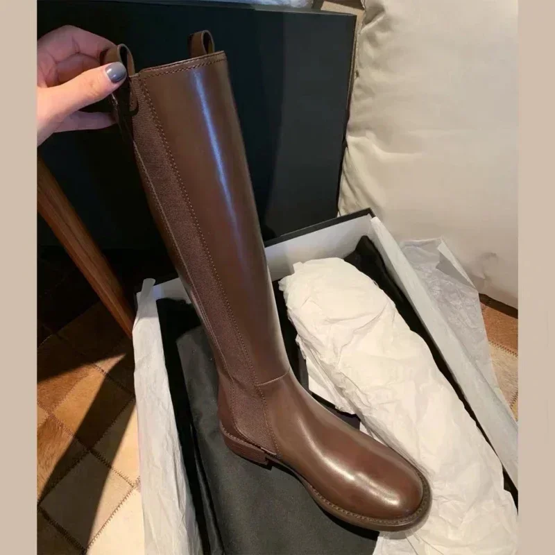 Genuine Leather Women Chelsea Boots Leather Knee High Heels Casual Woman Socks Shoes Platform Spring Winter Knee Boots
Genuine Leather Women Chelsea Boots Leather Knee High Heels Casual Woman Socks Shoes Platform Spring Winter Knee Boots