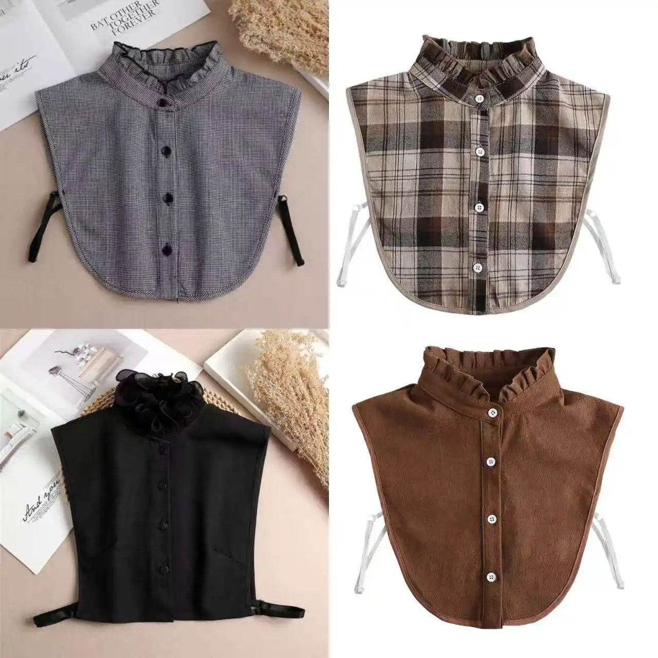 Hollow Lace Lapel Fake Collar Blouse Sweater Detachable Shirt Collar False Collar Lapel Women Half Shirt Top Black Collars
Hollow Lace Lapel Fake Collar Blouse Sweater Detachable Shirt Collar False Collar Lapel Women Half Shirt Top Black Collars