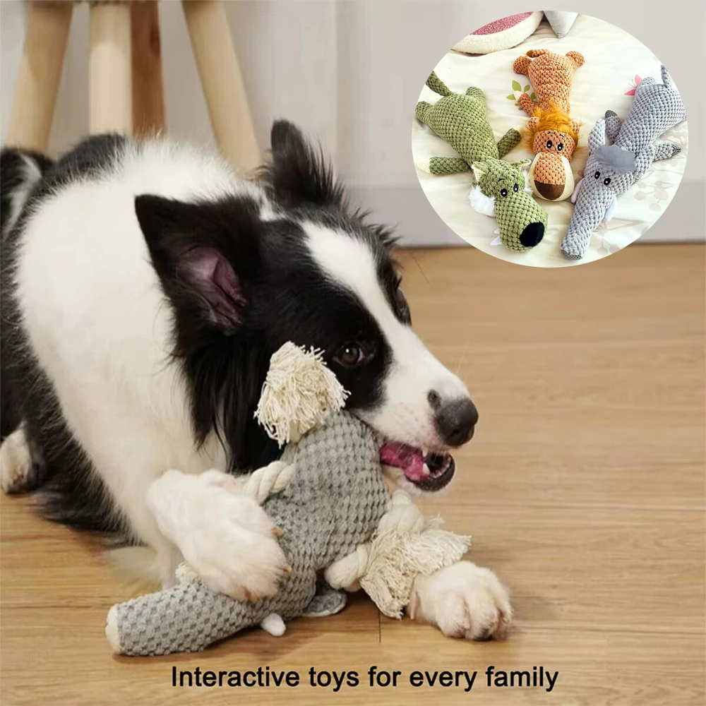 1 Pcs Large Dog Toy Bite-Resistant Sound Plush Toy Lion Wolf Elephant Cartoon Pet Toy Squeaky Dog Toy For Small & Medium Dogs
1 Pcs Large Dog Toy Bite-Resistant Sound Plush Toy Lion Wolf Elephant Cartoon Pet Toy Squeaky Dog Toy For Small & Medium Dogs