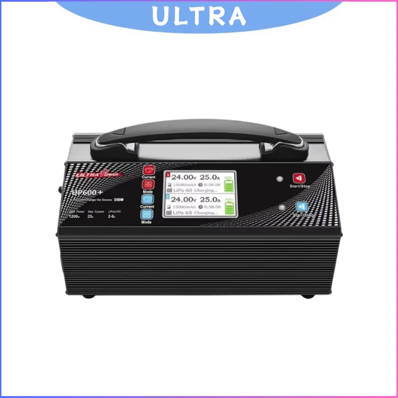 Ultra Power UP600+ Dual Channel 2x600W 25A 2-6S LiPo Balance Charger for UAV Drones, Agriculture Mapping, Surveying
Ultra Power UP600+ Dual Channel 2x600W 25A 2-6S LiPo Balance Charger for UAV Drones, Agriculture Mapping, Surveying