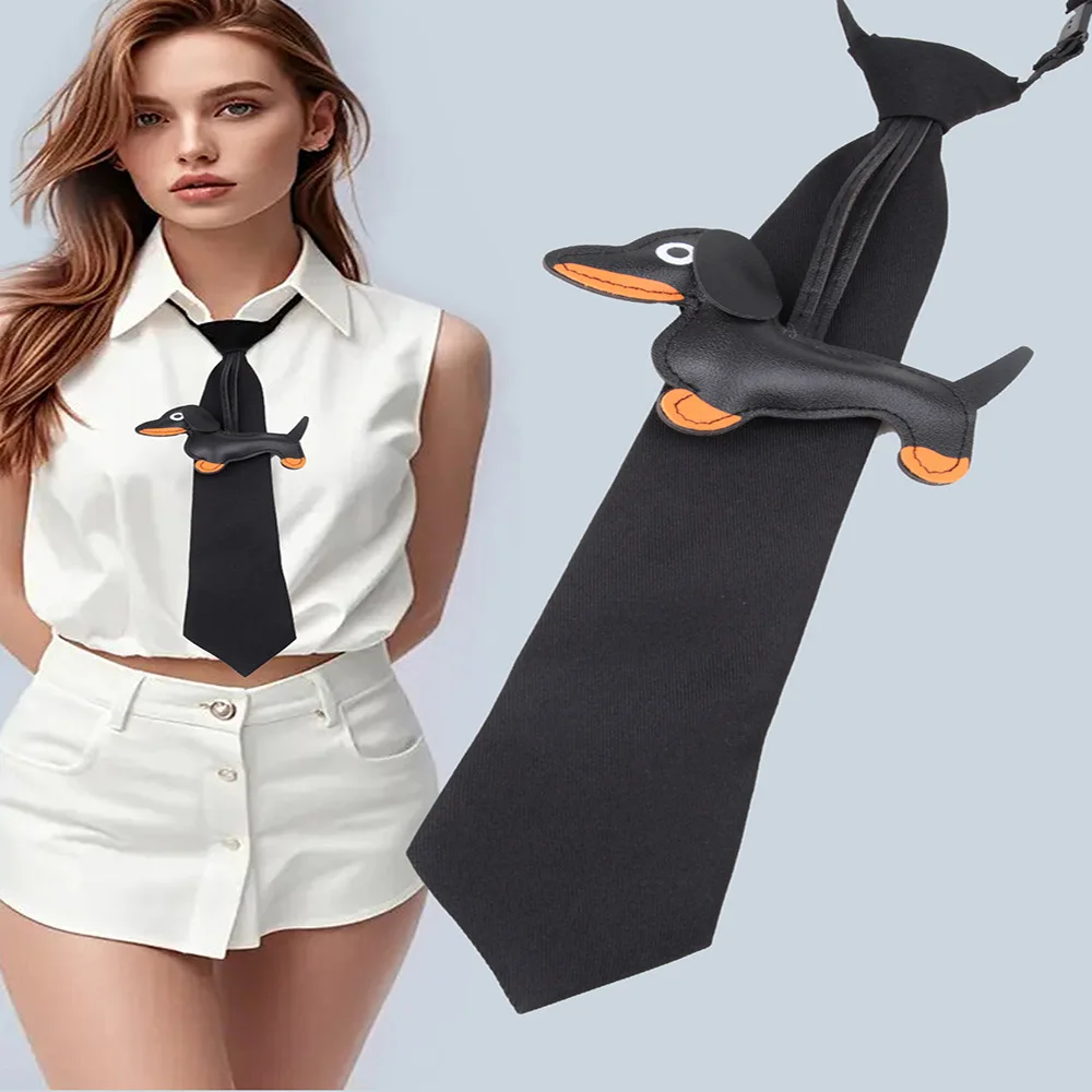 Unisex Black Simple Necktie Cute Dog Uniform Shirt Suit Bowtie Lazy Neck Ties Men Women Students Accessories
Unisex Black Simple Necktie Cute Dog Uniform Shirt Suit Bowtie Lazy Neck Ties Men Women Students Accessories