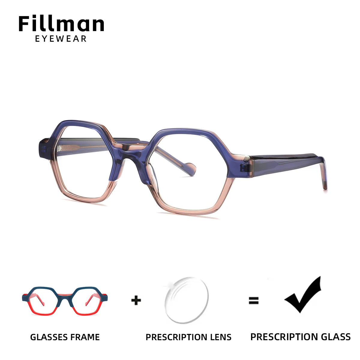 Fillman Classics Polygon Prescription Glasses Colourful Myopia Eyewear /Photochromic Progressive Eyeglasses for men Women
Fillman Classics Polygon Prescription Glasses Colourful Myopia Eyewear /Photochromic Progressive Eyeglasses for men Women