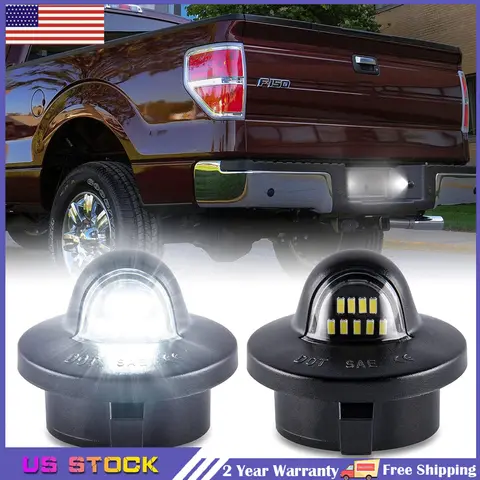 2 ADET Yeni LED Plaka Lambası Montajı Ford F150 F250 F350 Bronco Ranger Explorer Excursion Araba Aksesuarları İçin LED Plaka Lambası
