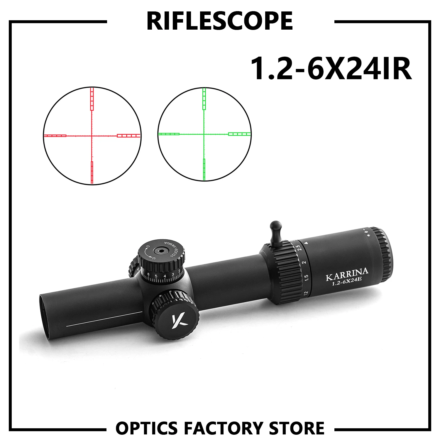 Оптический компактный прицел для охотничьей винтовки KARRINA ZTF 1,2-6x24IR
Оптический компактный прицел для охотничьей винтовки KARRINA ZTF 1,2-6x24IR
