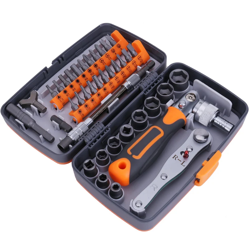 38-in-1 Ratchet Screwdriver Bit Set Household Combination Tool Kit Hex Socket Torx Phillips Screw Driver Bits
38-in-1 Ratchet Screwdriver Bit Set Household Combination Tool Kit Hex Socket Torx Phillips Screw Driver Bits