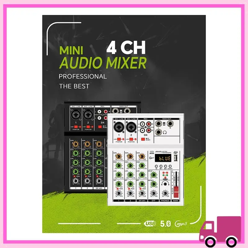Compact GAX-A4 Professional Portable Digital Dj Console With USB Mixer Border 4 Channel Audio Mixer White 1 PCS
Compact GAX-A4 Professional Portable Digital Dj Console With USB Mixer Border 4 Channel Audio Mixer White 1 PCS